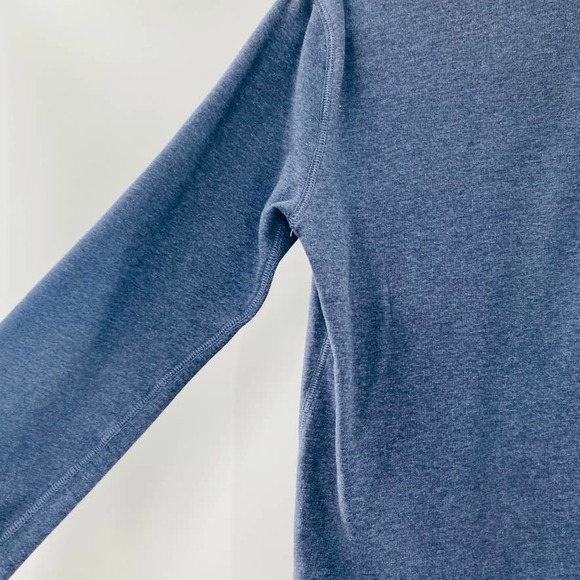 Club Monaco Cotton Shawl Collar Pullover Sweatshirt Sweater Heathered Navy XS - Picture 8 of 9